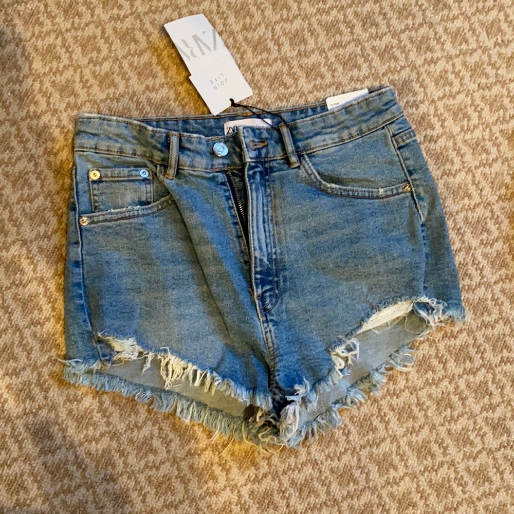 High Rise Jean Shorts